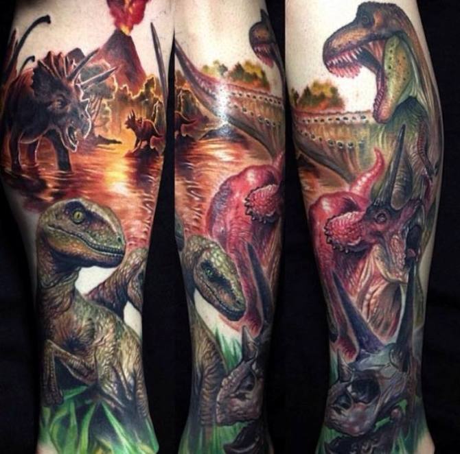 11_dinosaur_sleeve_tattoo