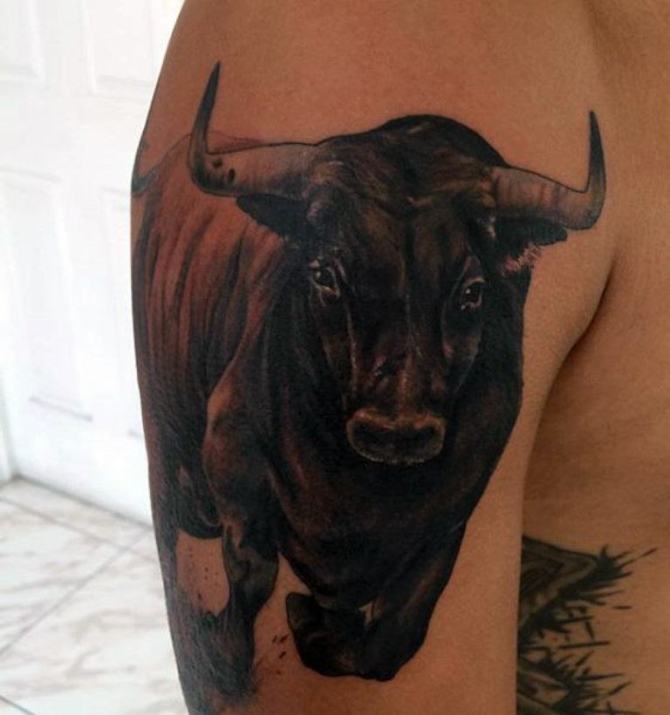 16-bull-tattoo-on-arm