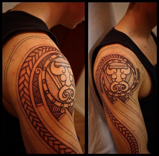 28-polynesian-bull-tattoo-ideas