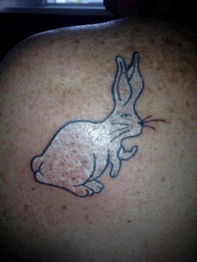 18 White Rabbit Tattoo - 30 Rabbit Tattoos