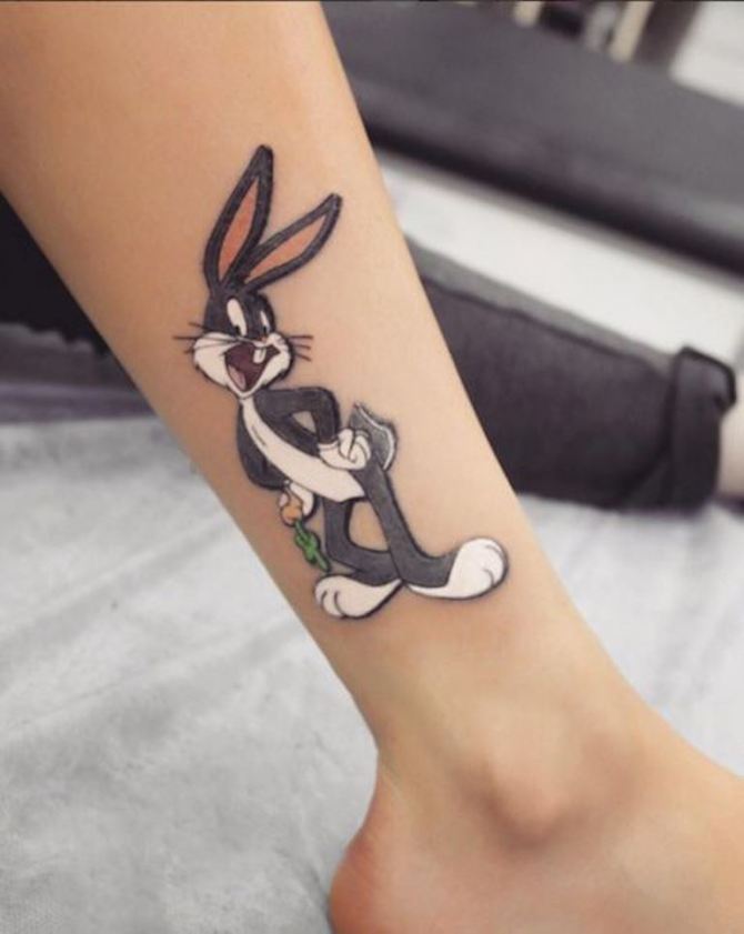 21 Black and White Rabbit Tattoo - 30 Rabbit Tattoos