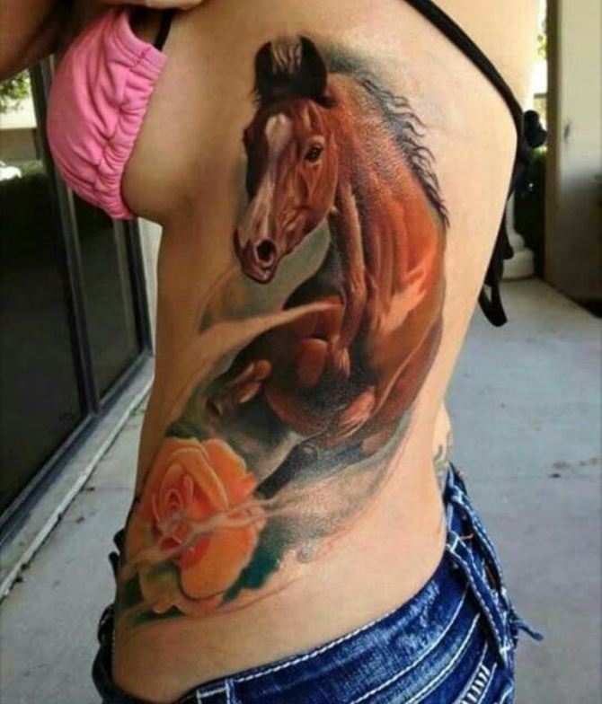 03 Galloping Horse Tattoo - 20 Horse Tattoos