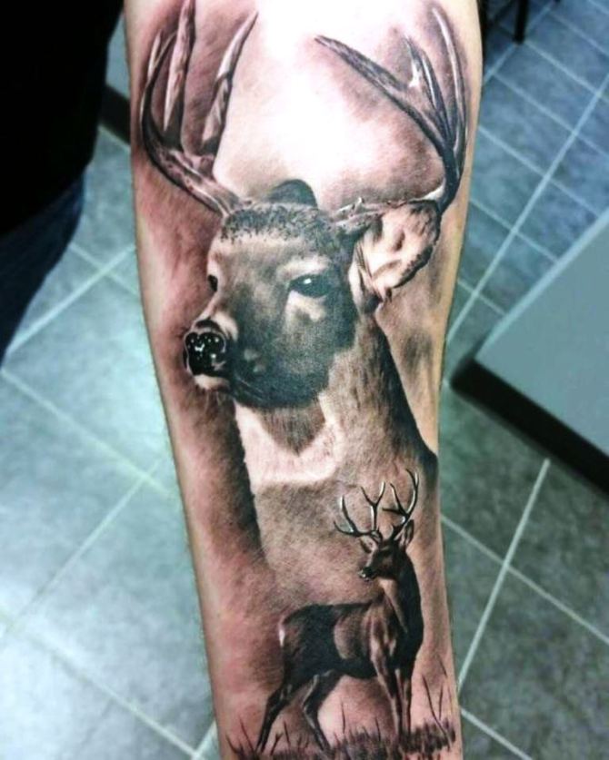 14 Deer Tattoo on Hand - 30 Deer Tattoos