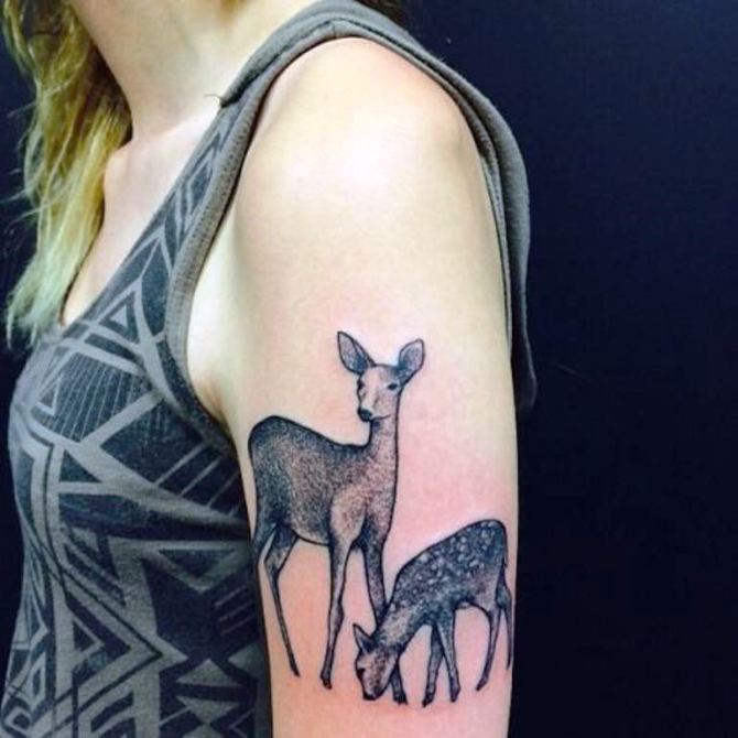 21 Doe Deer Tattoo - 30 Deer Tattoos