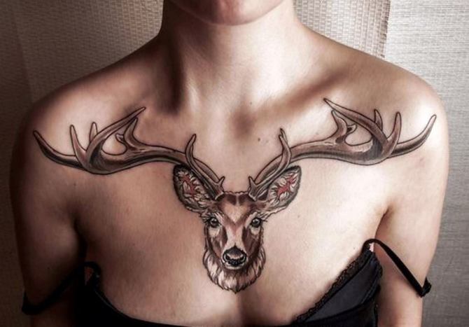 20 Deer Woman Tattoo - 30 Deer Tattoos