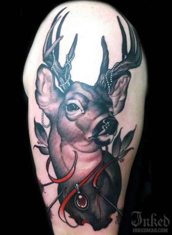 31 Vintage Deer Tattoo - 30 Deer Tattoos