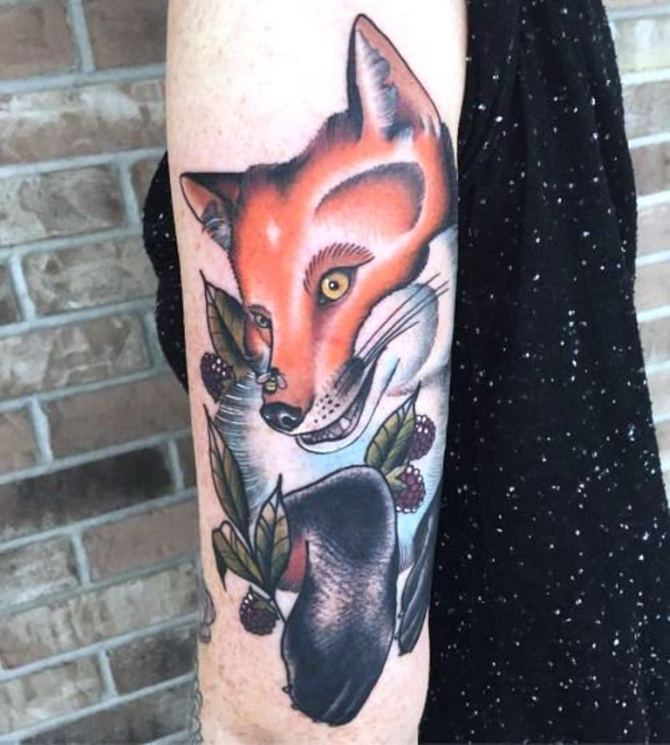 02 Cute Fox Tattoo - 30 Fox Tattoos