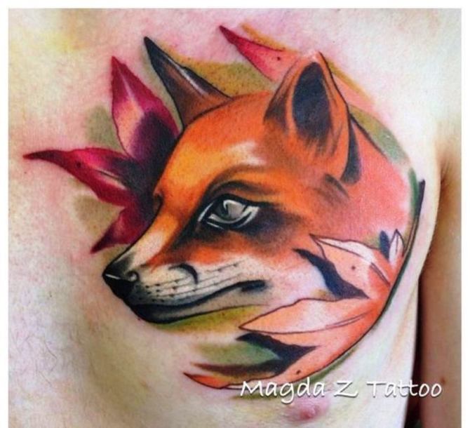 08 Fox Head Tattoo - 30 Fox Tattoos
