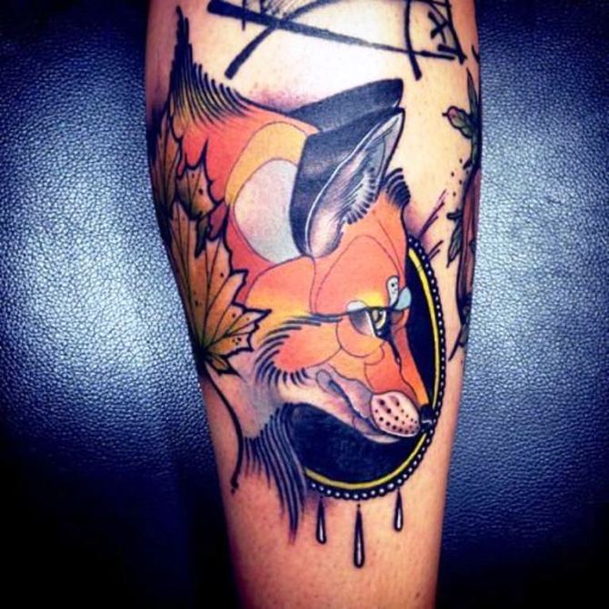 29 Traditional Fox Head Tattoo - 30 Fox Tattoos