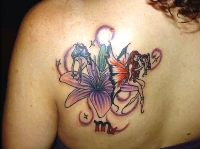 Fairy and Flower Tattoo