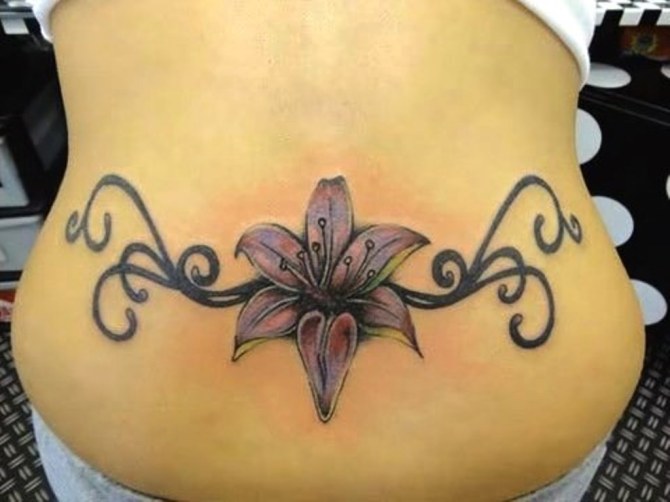 23 Lily Tribal Tattoo
