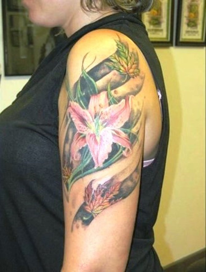 22 Lily Tattoo Sleeve