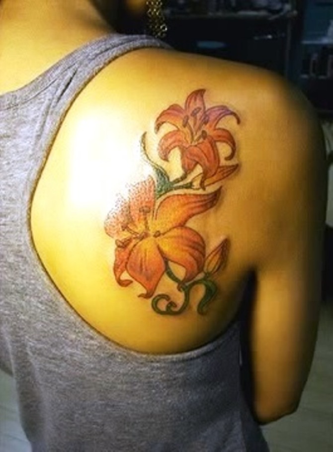 Red Lily Tattoo