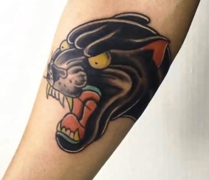 Black Jaguar Tattoo Design for Men