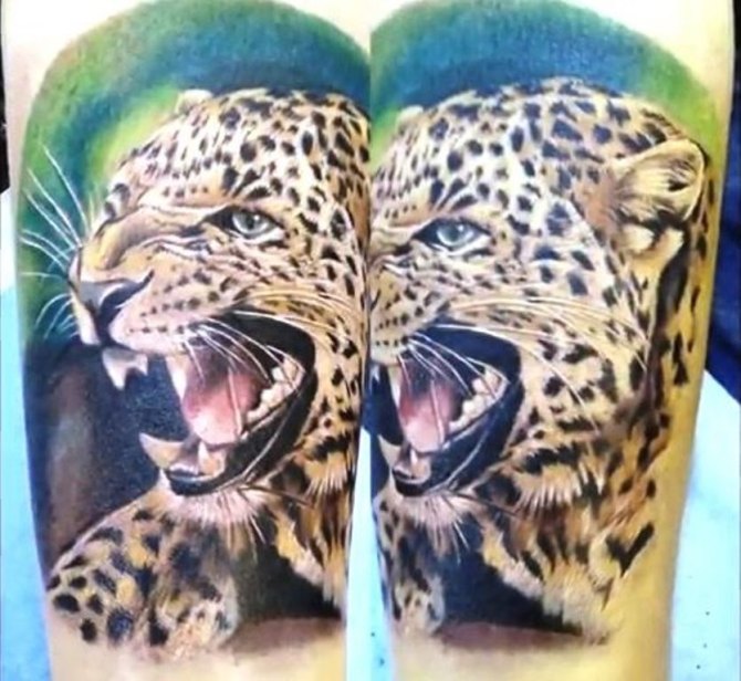 Jaguar Face Tattoo