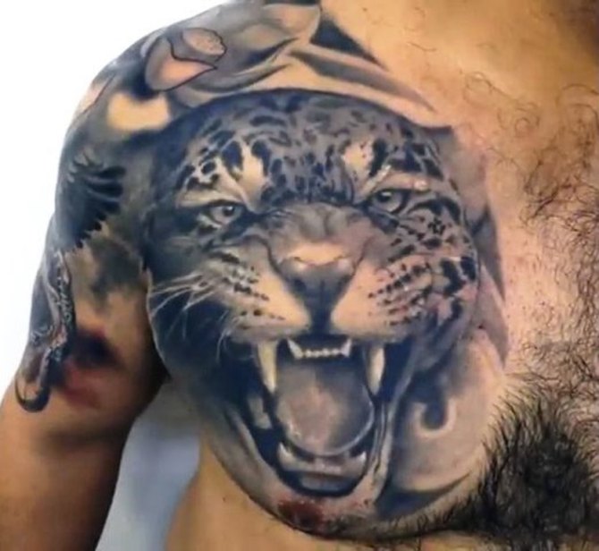 18 Jaguar Face Tattoo