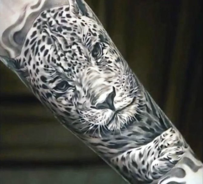 Cheetah Sleeve Tattoo