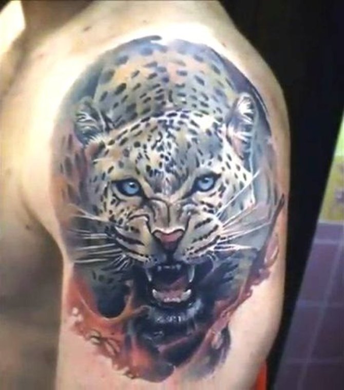 Tattoo Jaguar on Shoulder