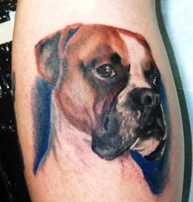 Boxer Tattoo Dog Ideas