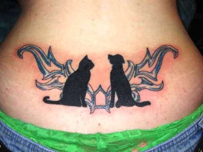 Cat and Dog Tattoo