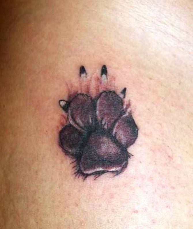 Dog Footprint Tattoo