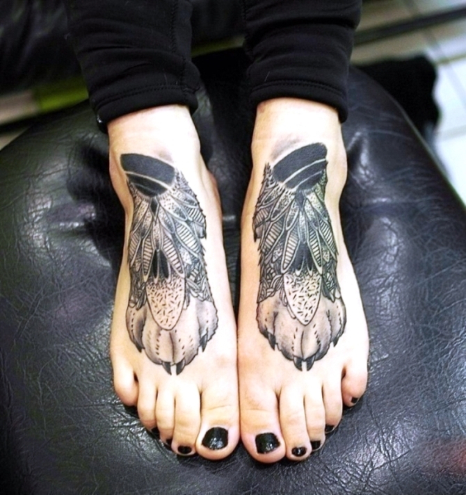 Dog Foot Tattoo