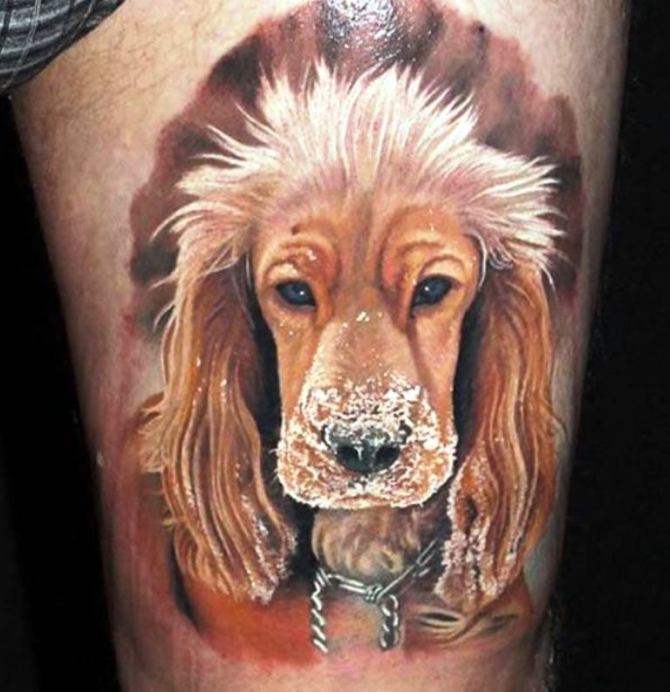 Dog Head Tattoo