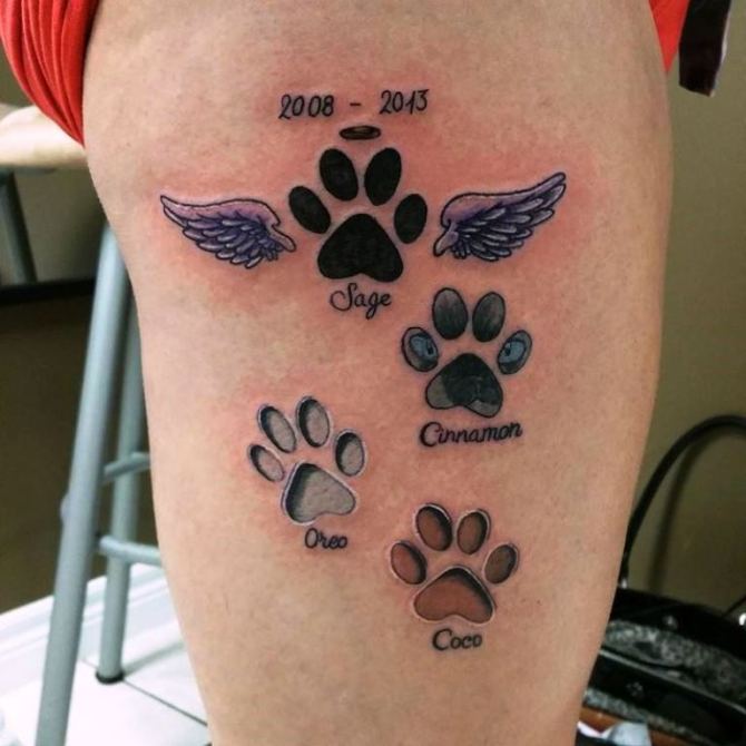 Dog Paw Print Tattoo Ideas