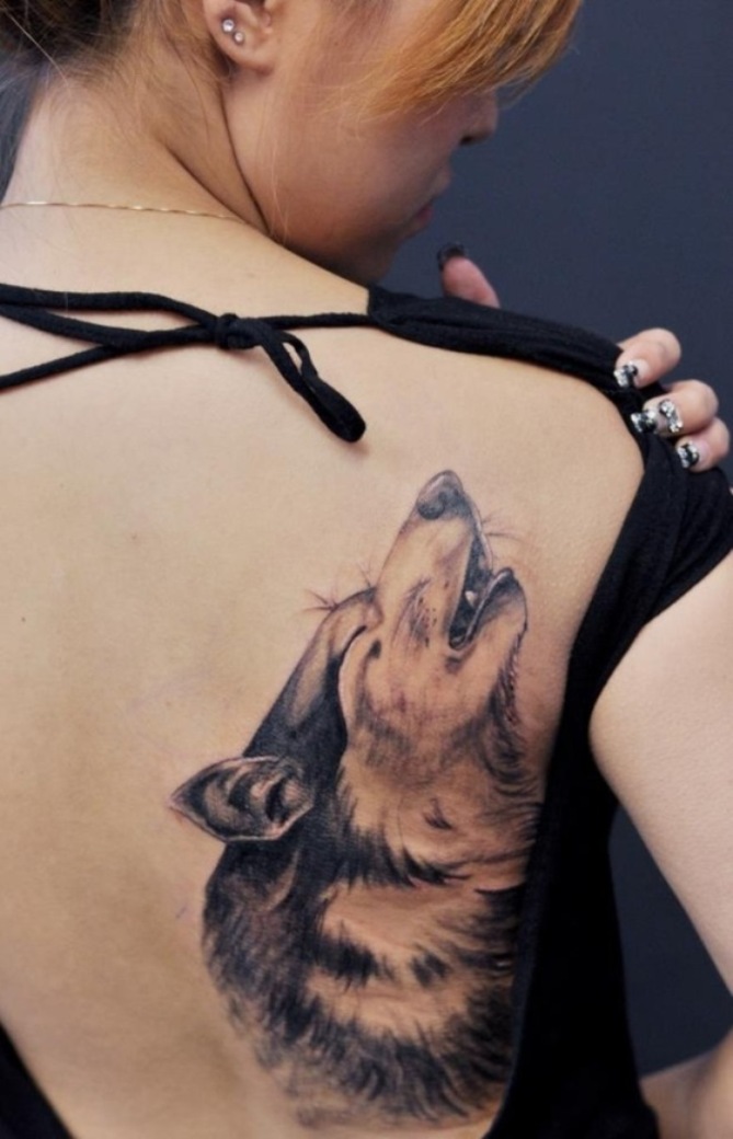 Beautiful Wolf Tattoo