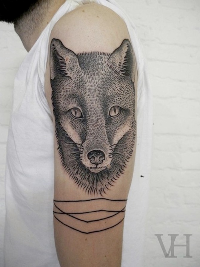 Cool Wolf Tattoo
