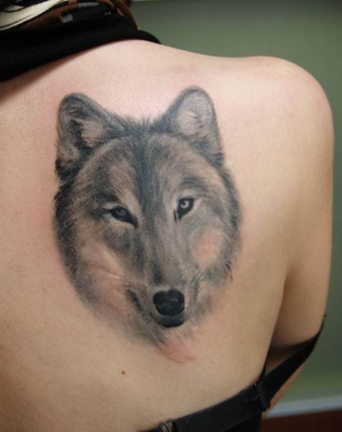 Cute Wolf Tattoo