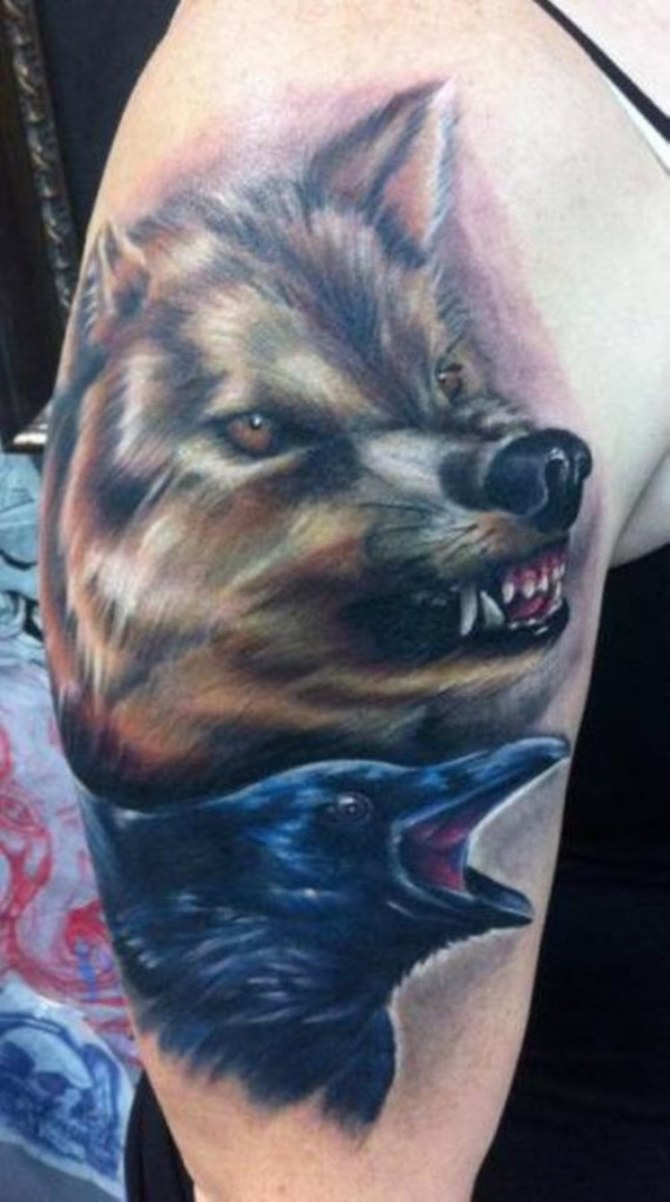 Evil Wolf Tattoo