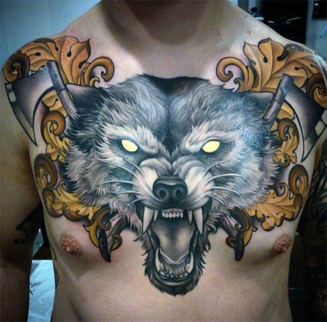 Grey Wolf Tattoo