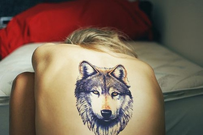 Pretty Wolf Tattoo