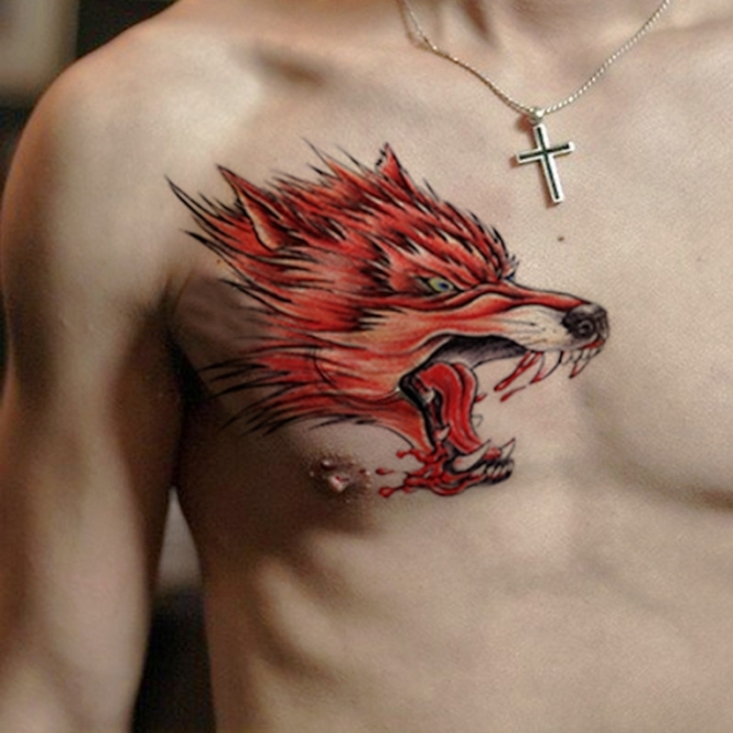 Red Wolf Tattoo