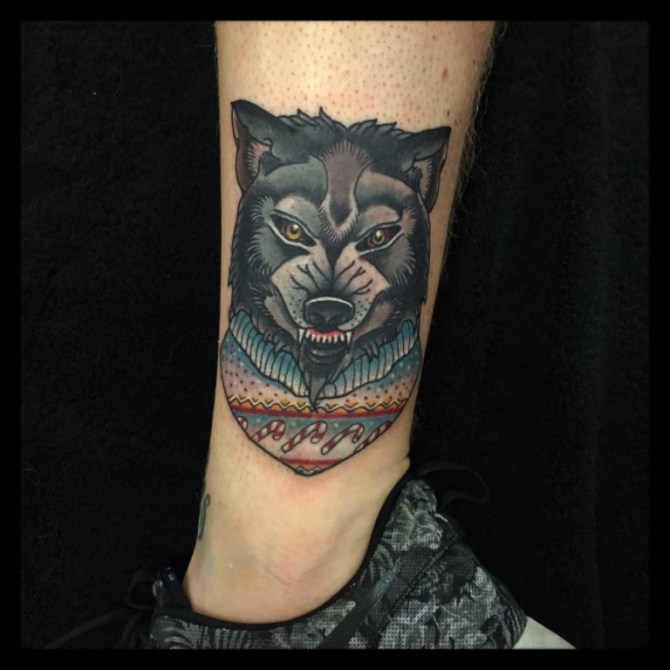 Tattoo of a Wolf