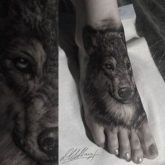 Wolf Foot Tattoo