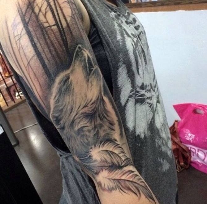 Wolf Forest Tattoo