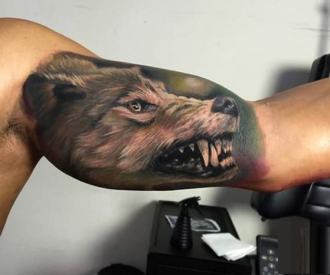 Wolf Forearm Tattoo