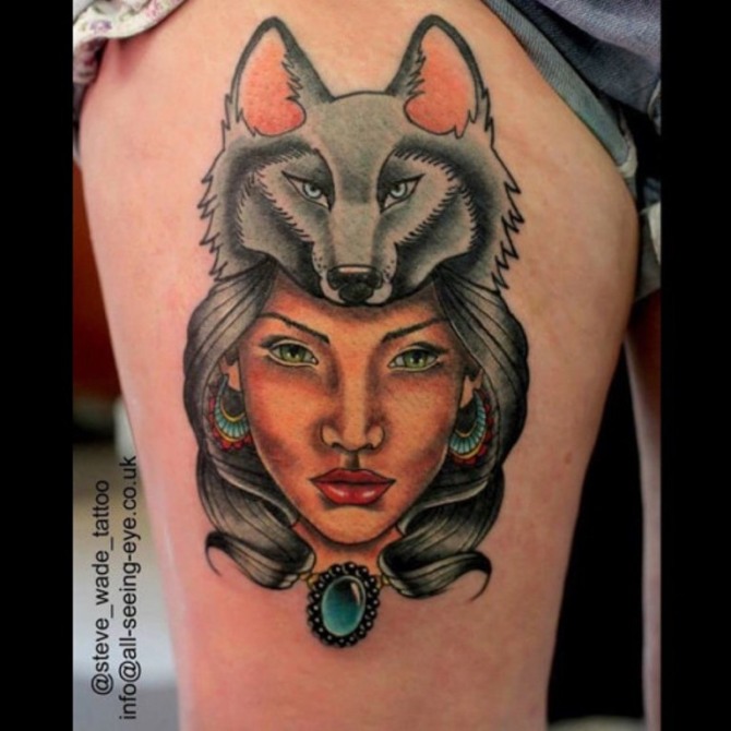 Wolf Hat Tattoo