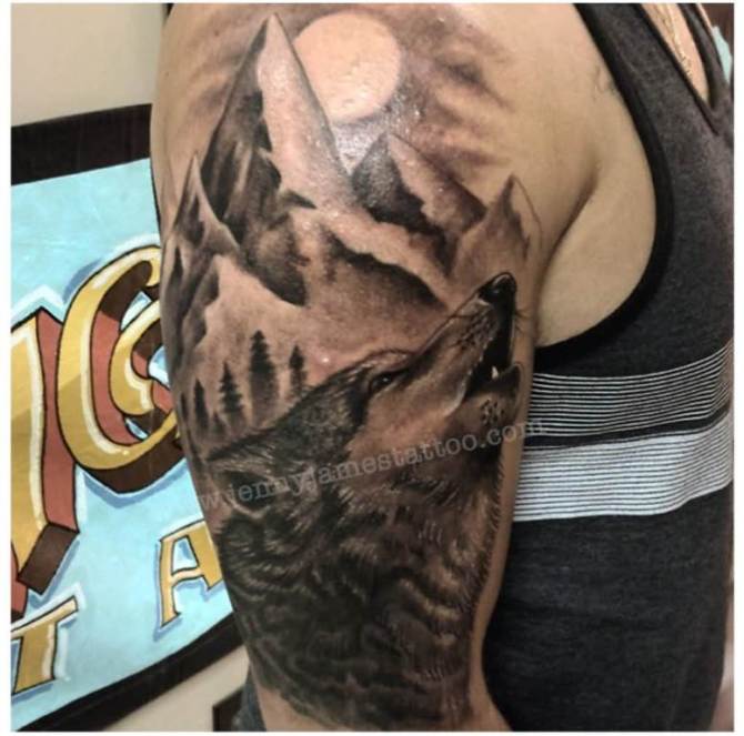 Wolf Mountain Tattoo