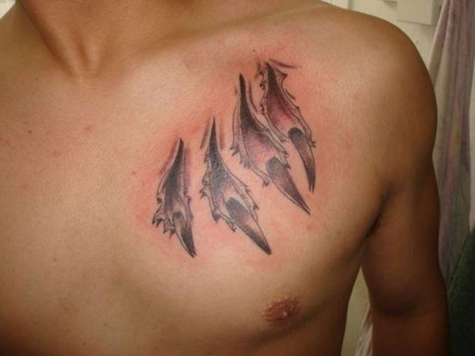 Wolf Scratch Tattoo