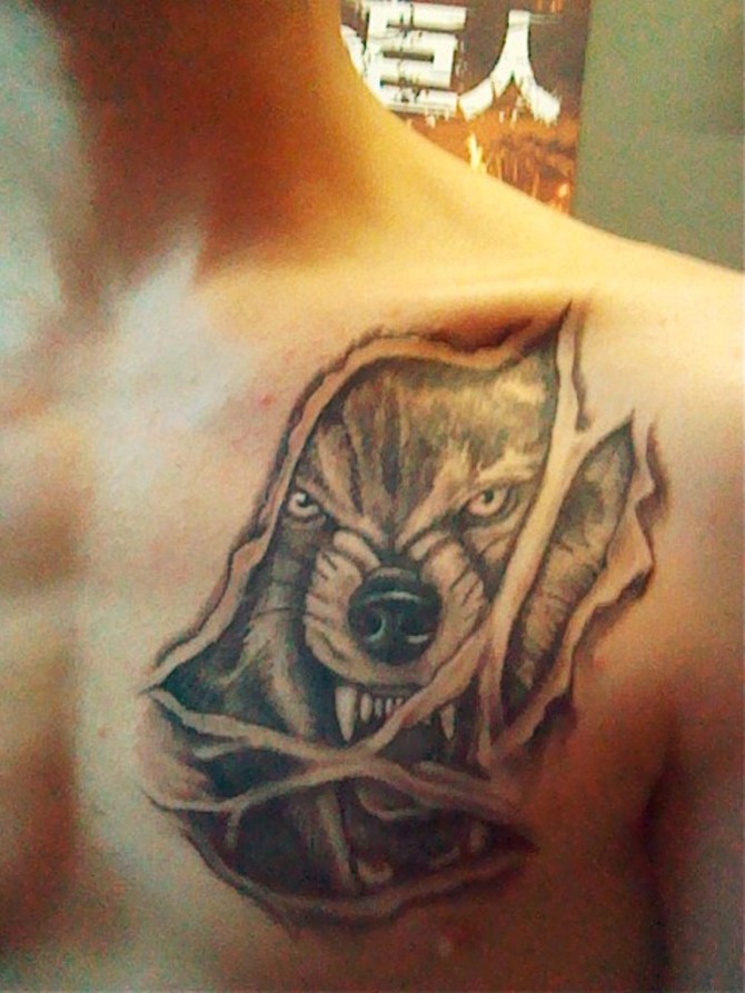 Wolf Skin Tattoo