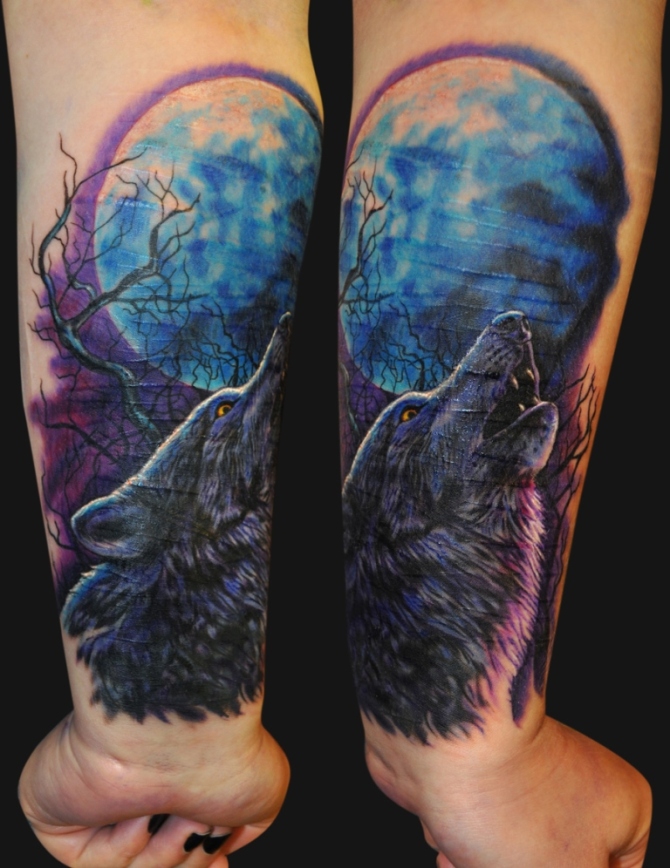 Wolf Tattoo on Forearm