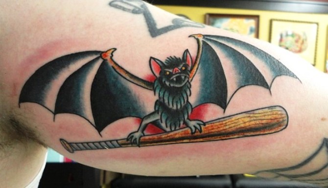 Baseball Bat Tattoo