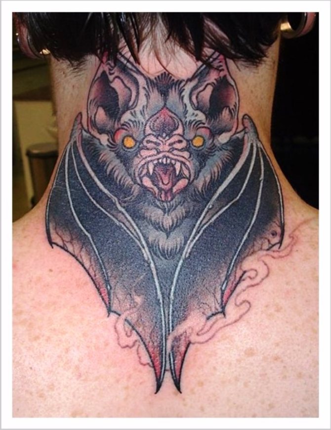 Bat Face Tattoo