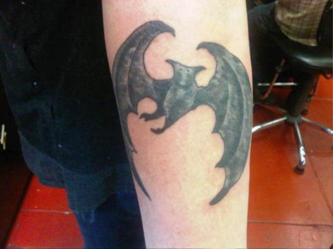 Black Bat Tattoo