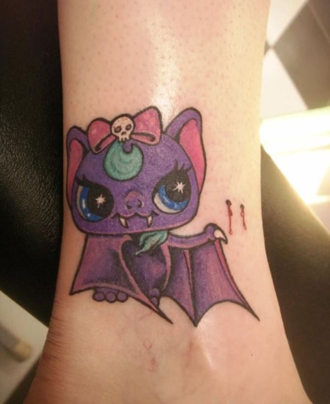 Girly Bat Tattoo