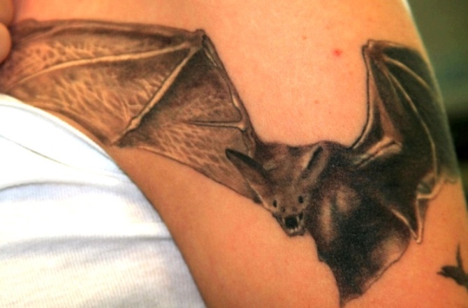 Simple Bat Tattoo