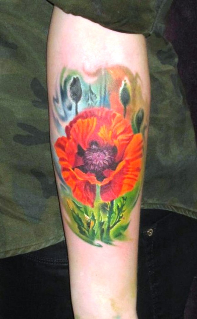 Poppy Tattoo Designs for Men